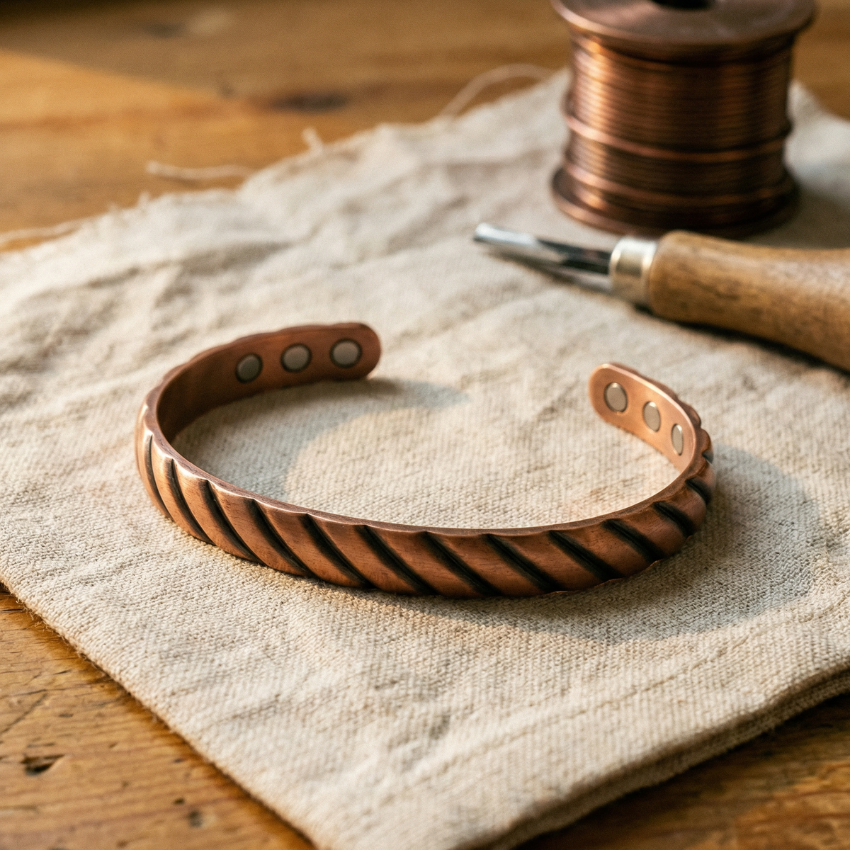 Ayurveda Heritage Thorn Copper Bracelet