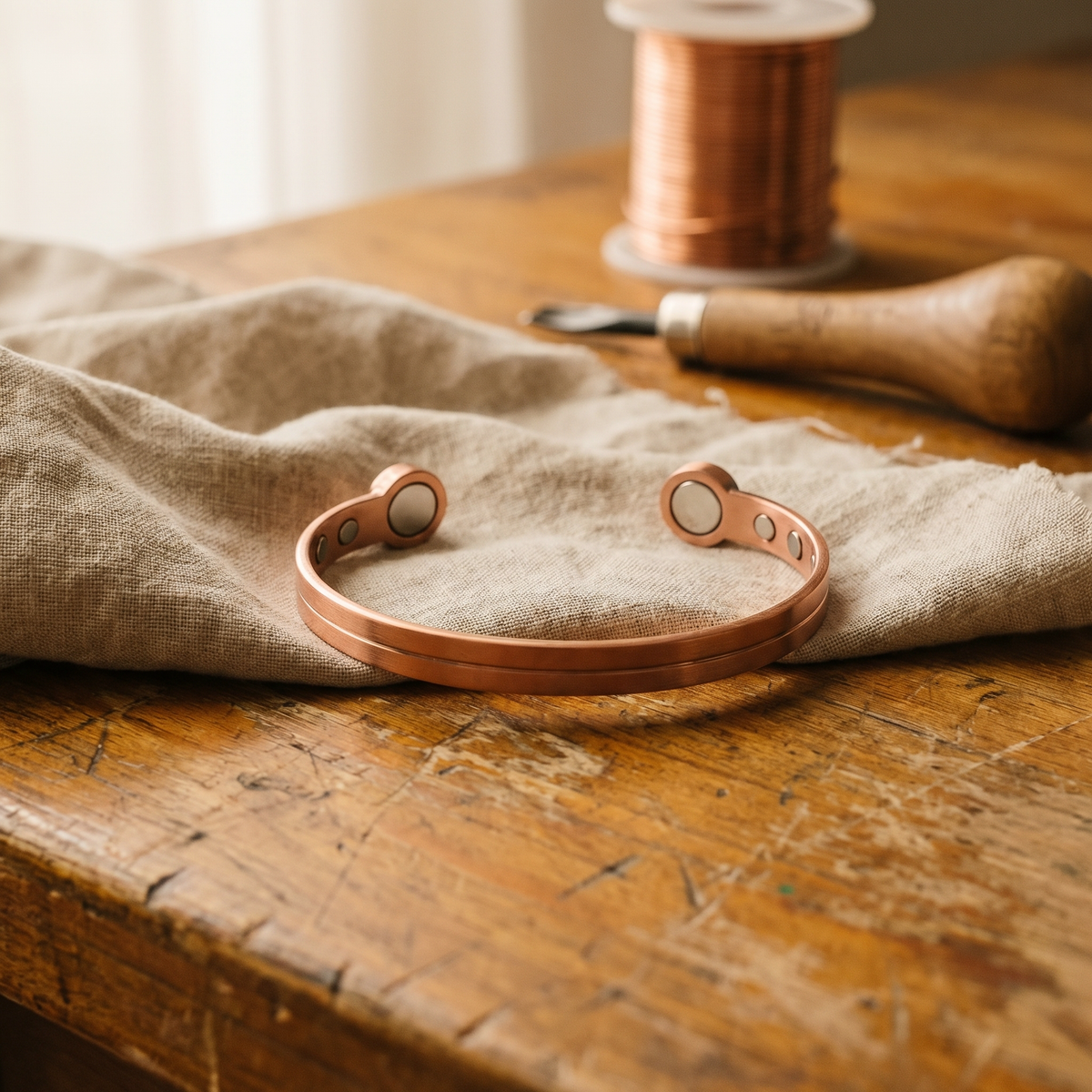 Ayurveda Heritage Wick Copper Bracelet