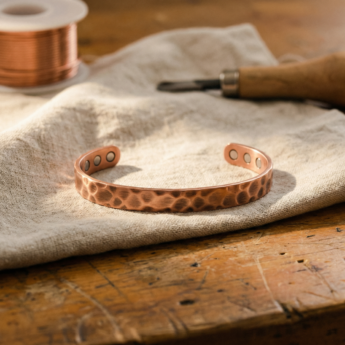 Ayurveda Heritage Furrow Copper Bracelet