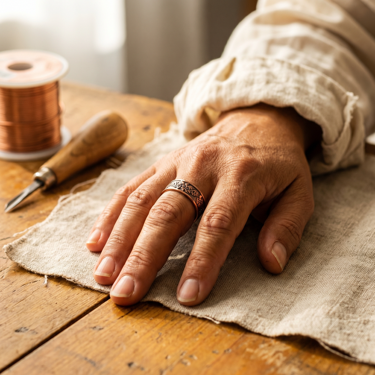 Ayurveda Heritage Clag Copper Ring