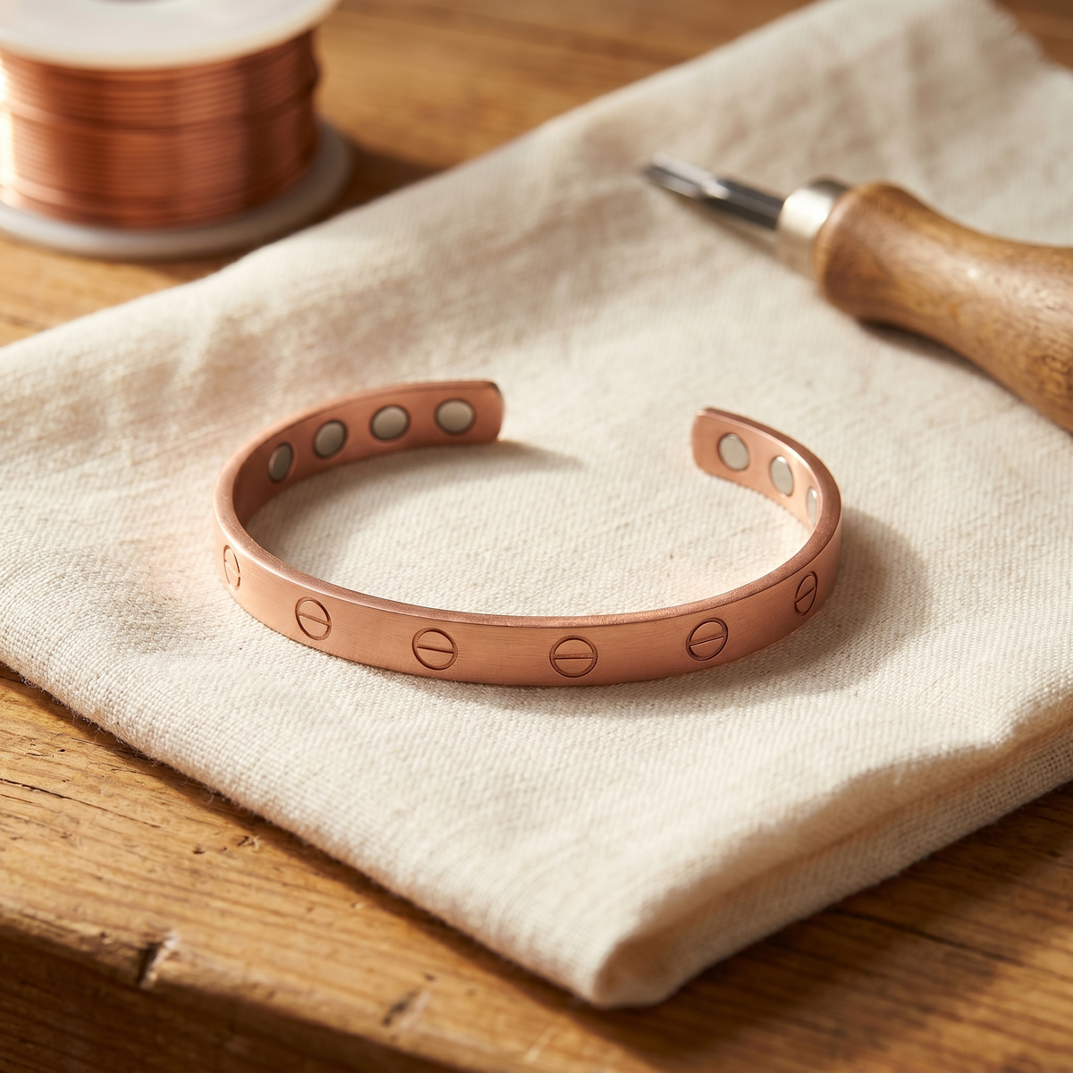 Ayurveda Heritage Bolt Copper Bracelet