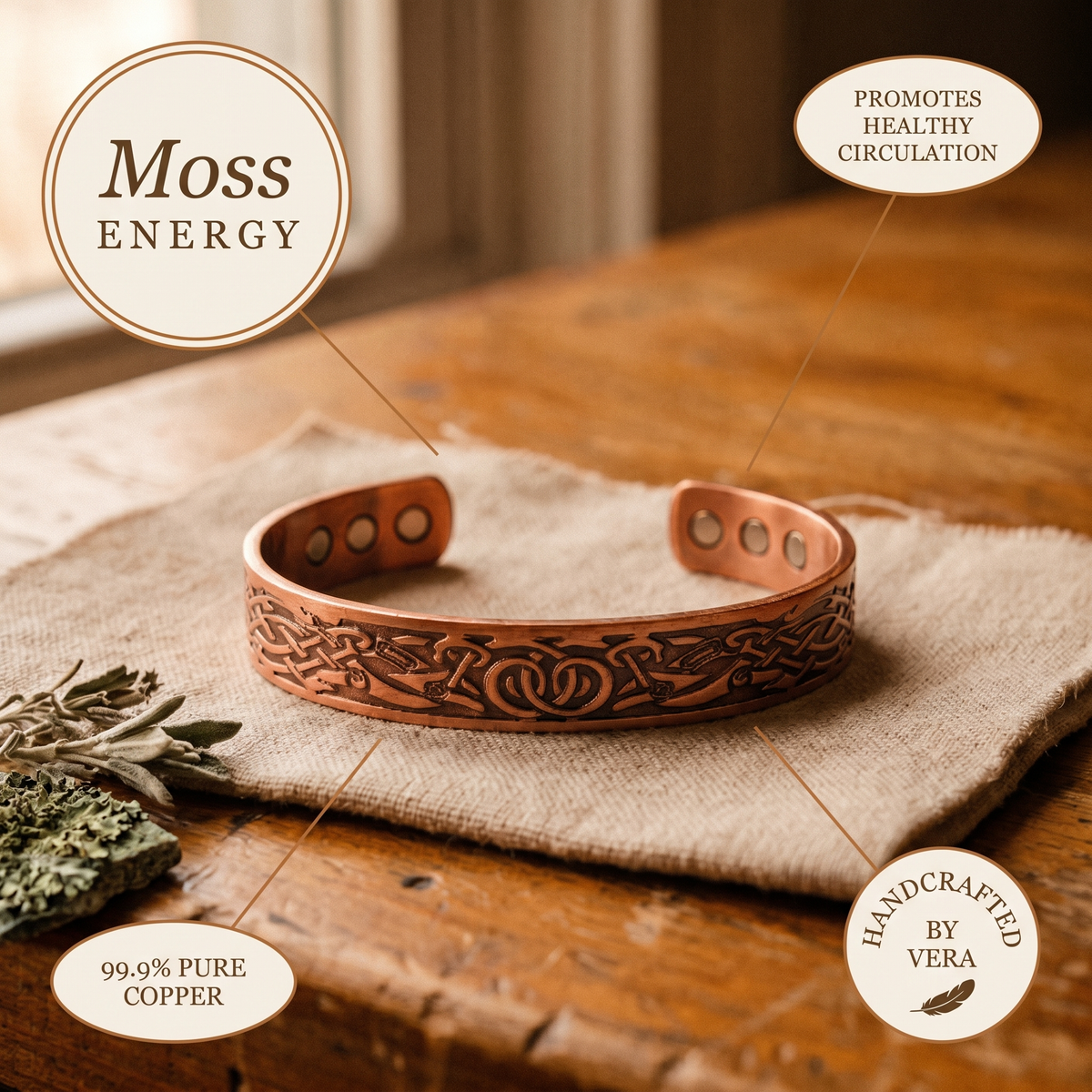 Ayurveda Heritage Flow Copper Bracelet