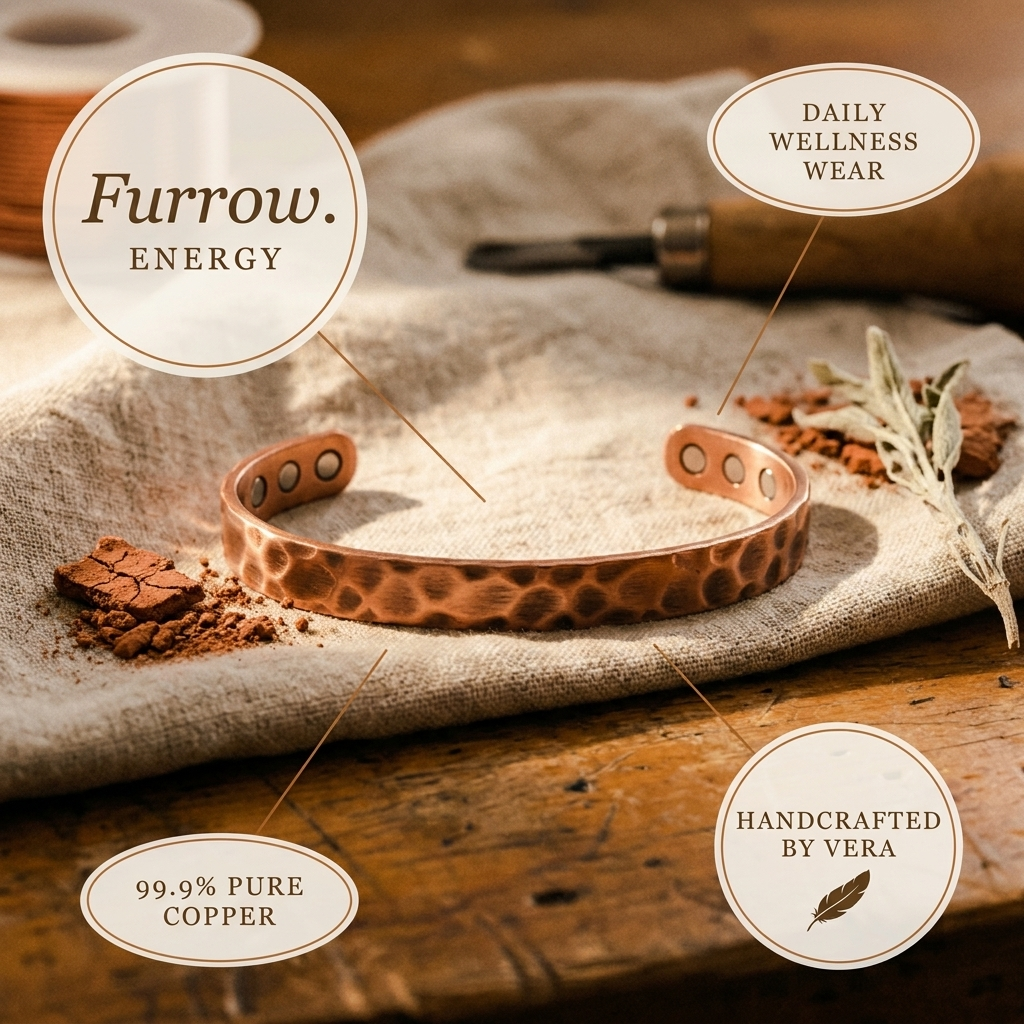 Ayurveda Heritage Furrow Copper Bracelet