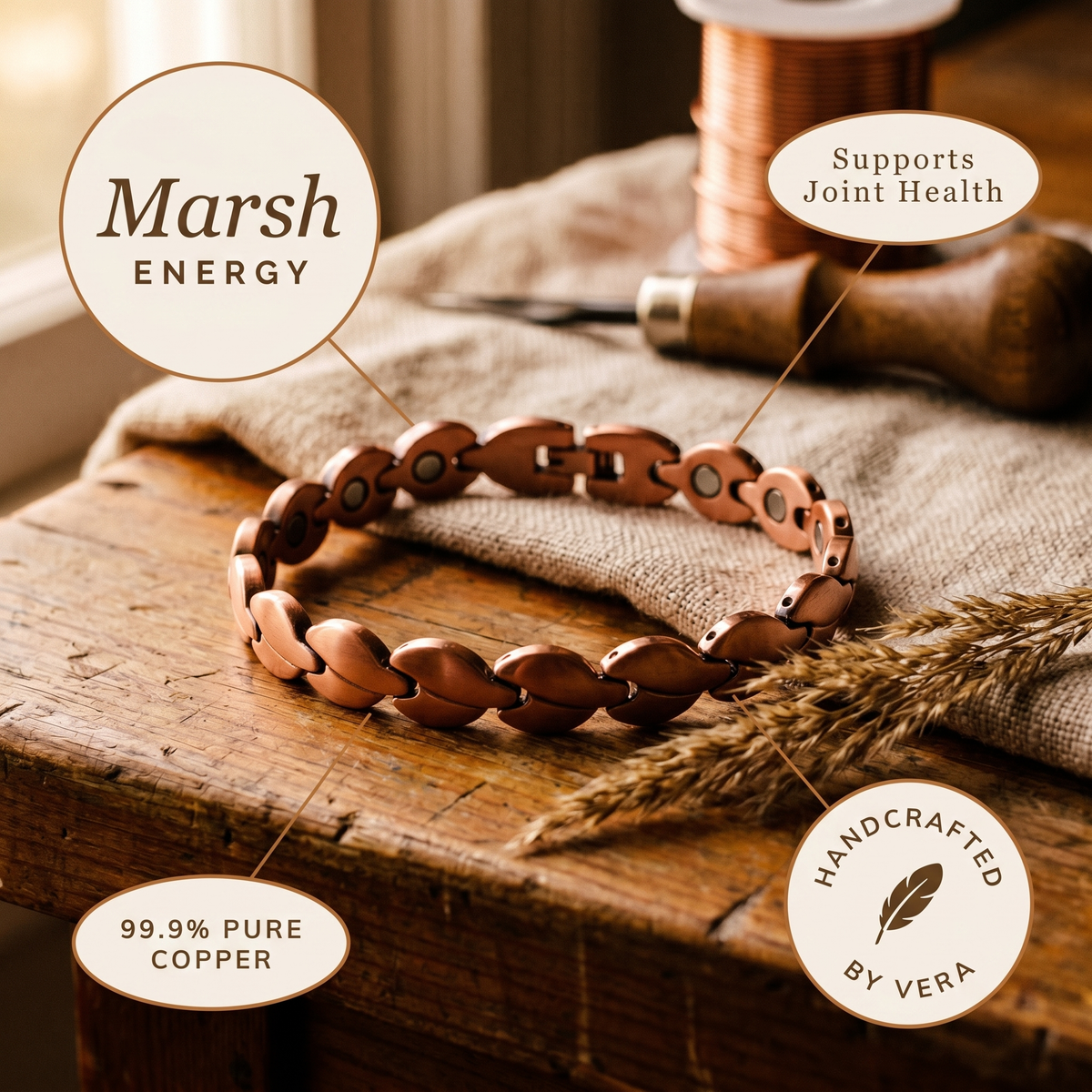 Ayurveda Heritage Marsh Copper Anklet