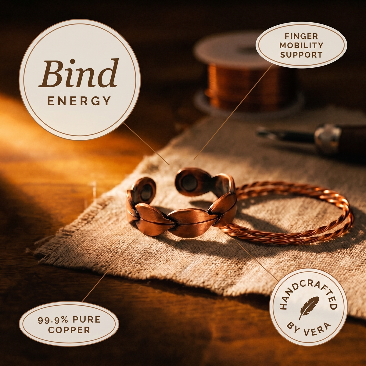 Ayurveda Heritage Bind Copper Ring
