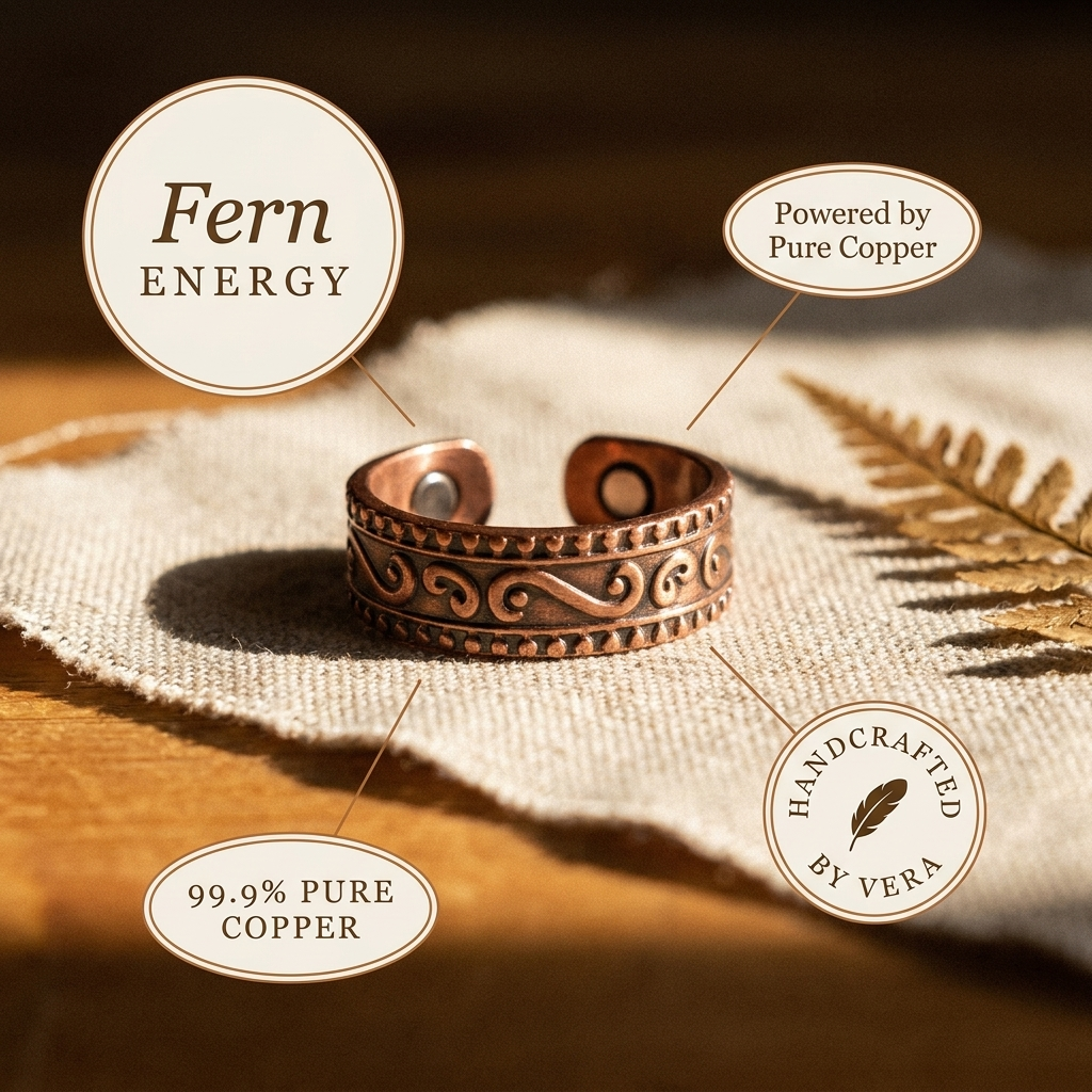 Ayurveda Heritage Fern Copper Ring