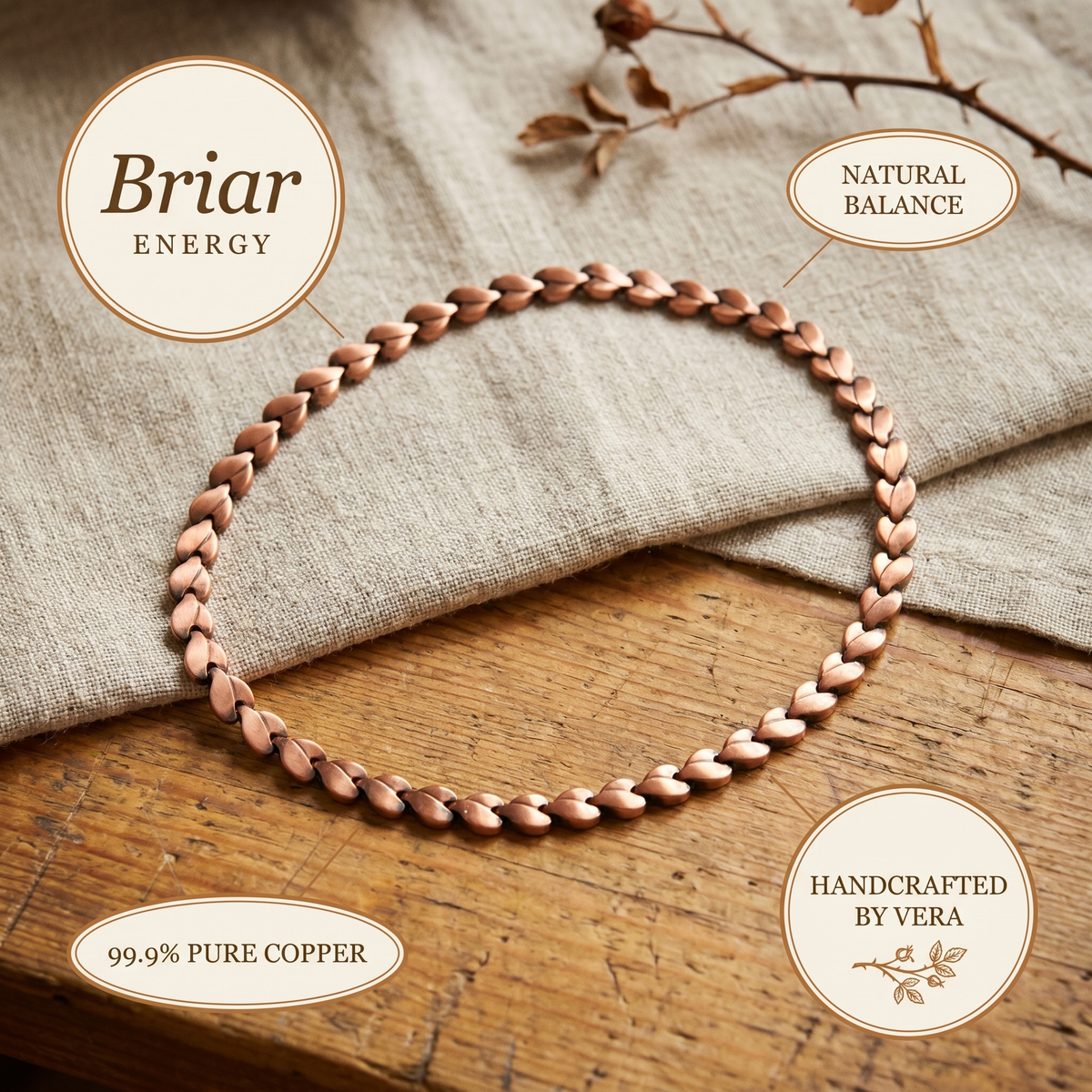 Ayurveda Heritage Briar Copper Necklace