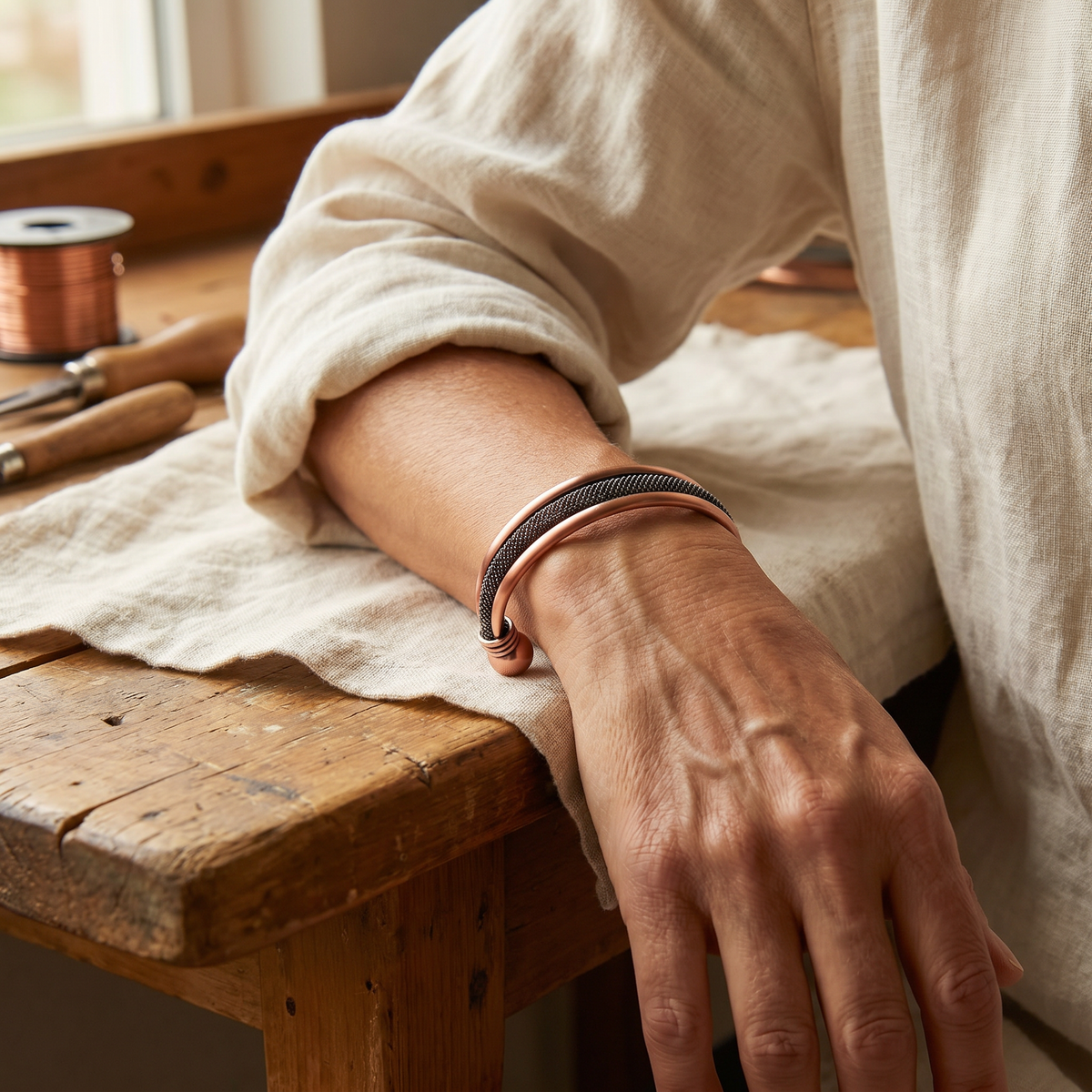 Ayurveda Heritage Cairn Copper Bracelet