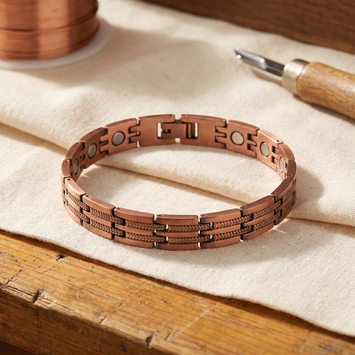 Ayurveda Heritage Pike Men's Copper Bracelet