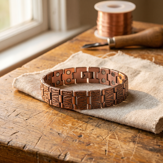 Ayurveda Heritage Grit Men's Copper Bracelet