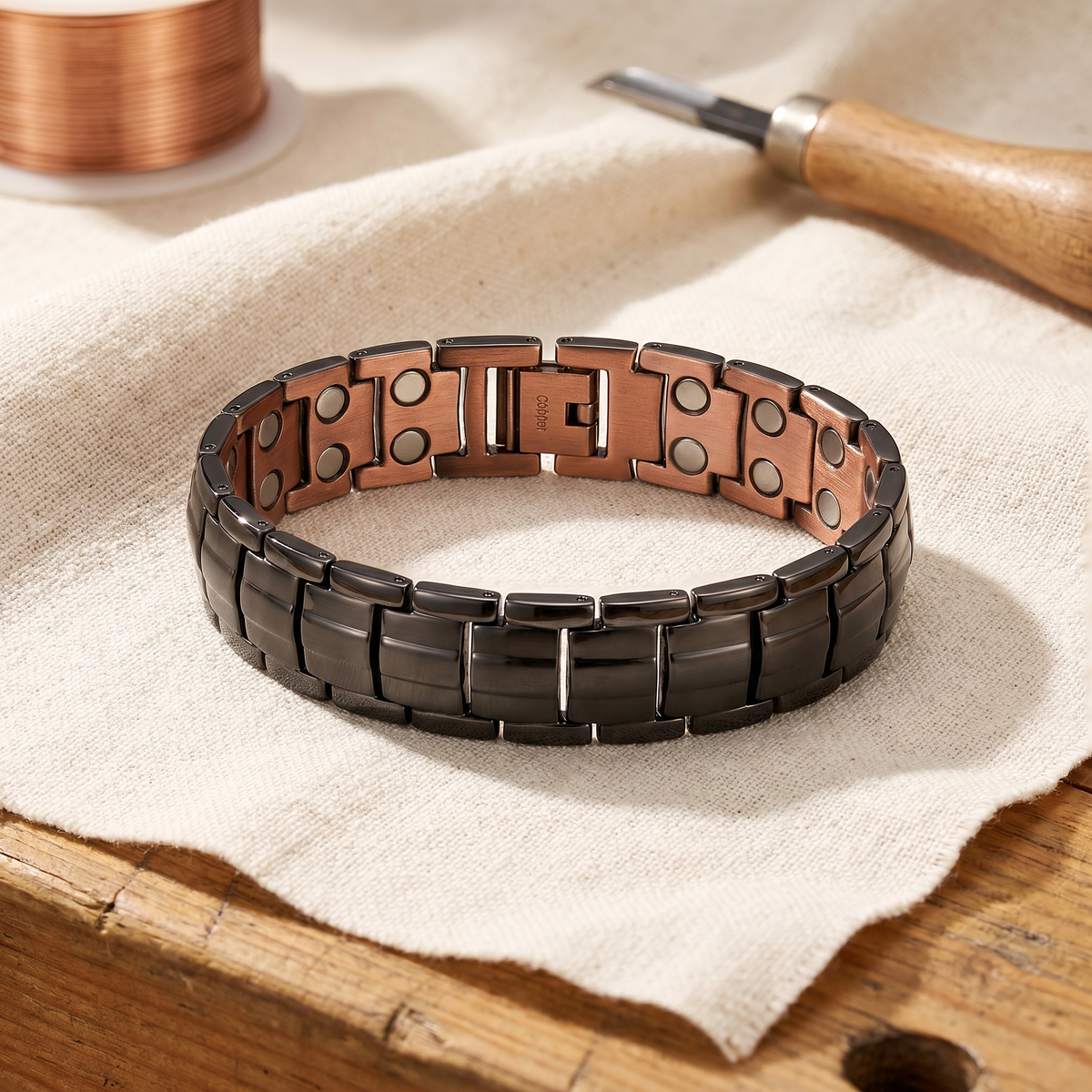 Ayurveda Heritage Ochre Men's Copper Bracelet