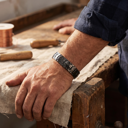 Ayurveda Heritage Ochre Men's Copper Bracelet