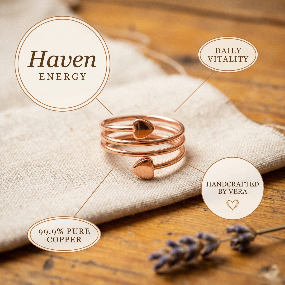Ayurveda Heritage Haven Copper Ring