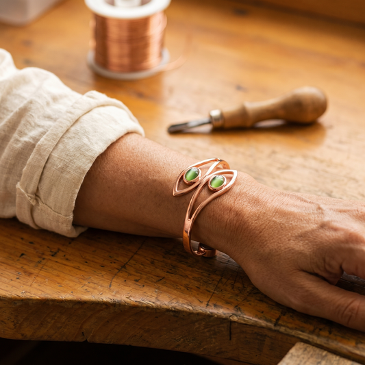 Ayurveda Heritage Opal Copper Bracelet