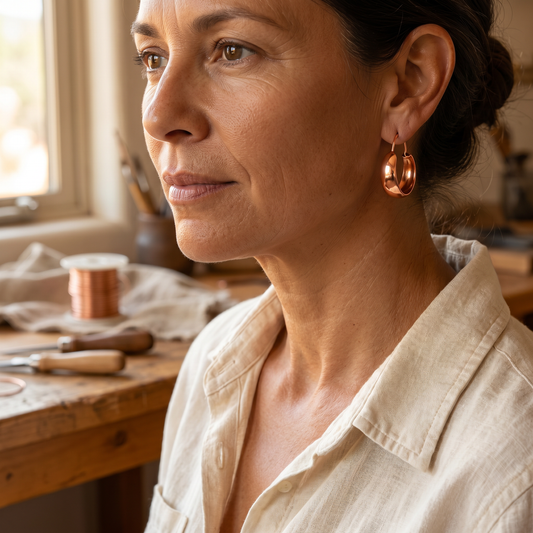 Ayurveda Heritage Dell Copper Earrings