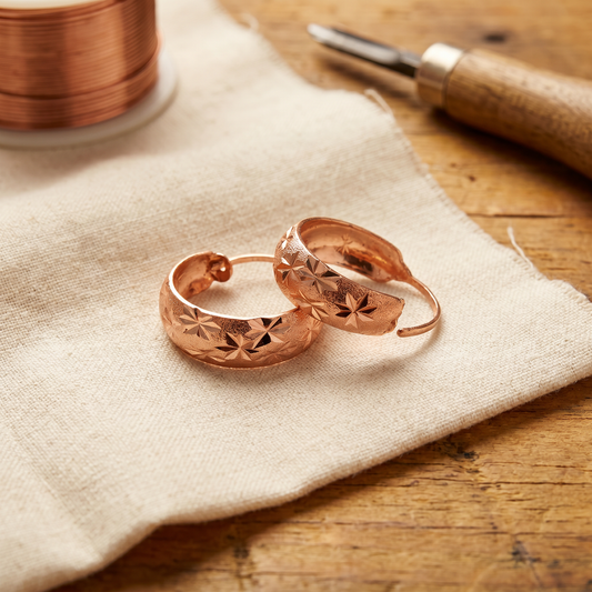 Ayurveda Heritage Dew Copper Earrings