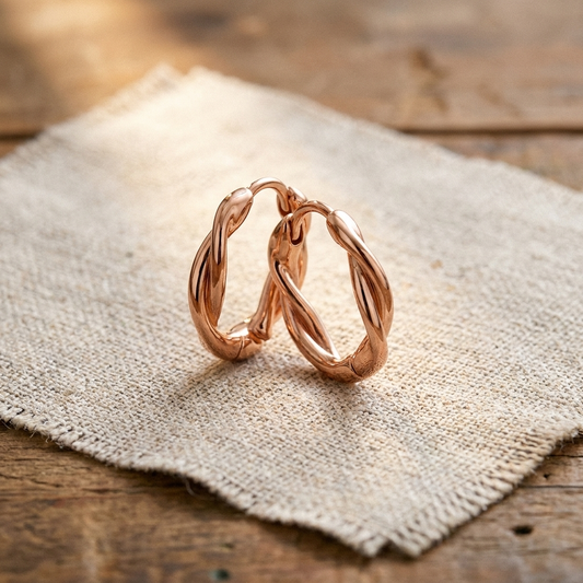 Ayurveda Heritage Wren Copper Hoop Earrings
