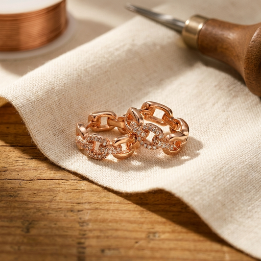 Ayurveda Heritage Tor Copper Earrings
