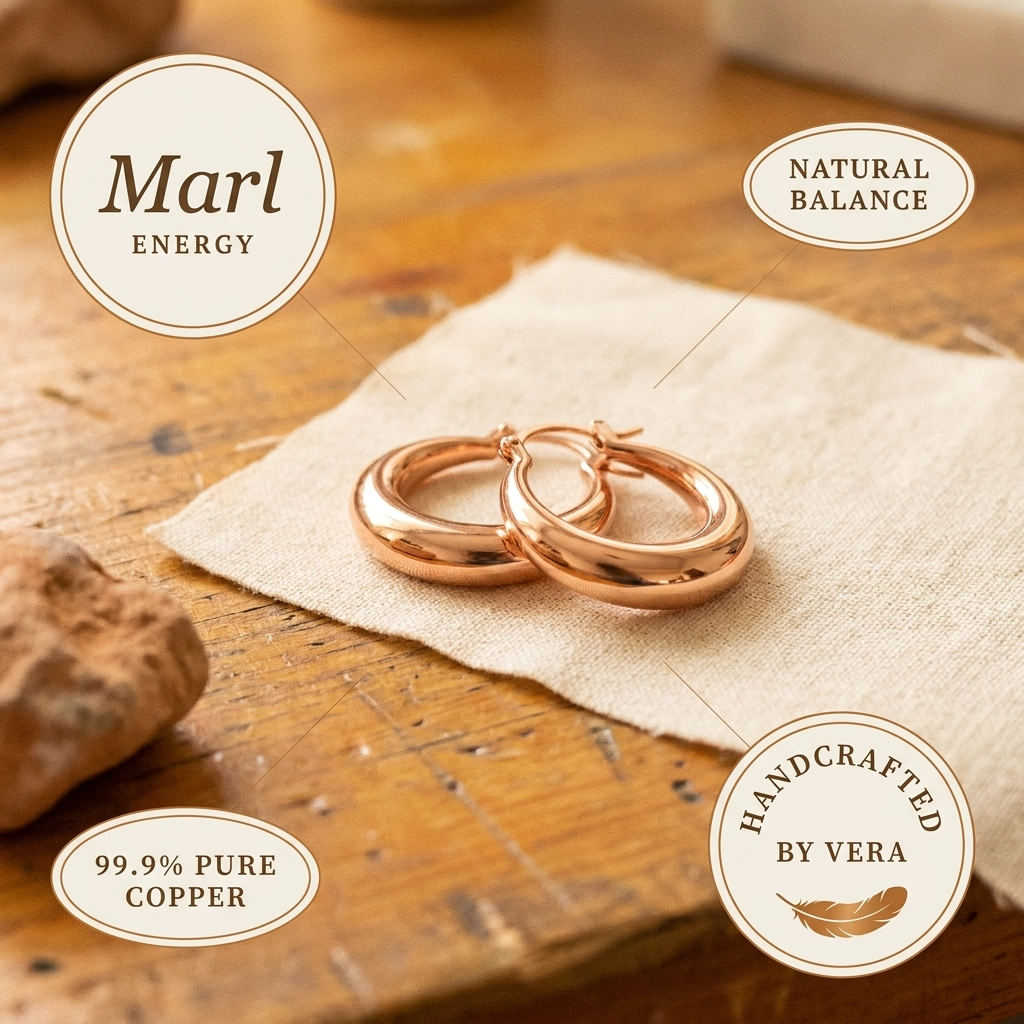 Ayurveda Heritage Marl Copper Earrings