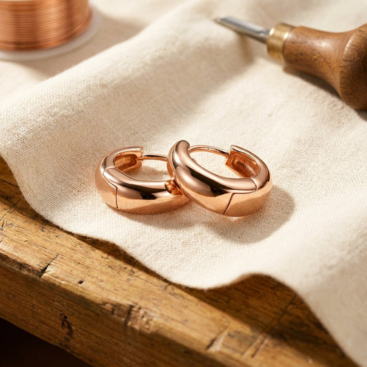 Ayurveda Heritage Linnet Copper Hoop Earrings