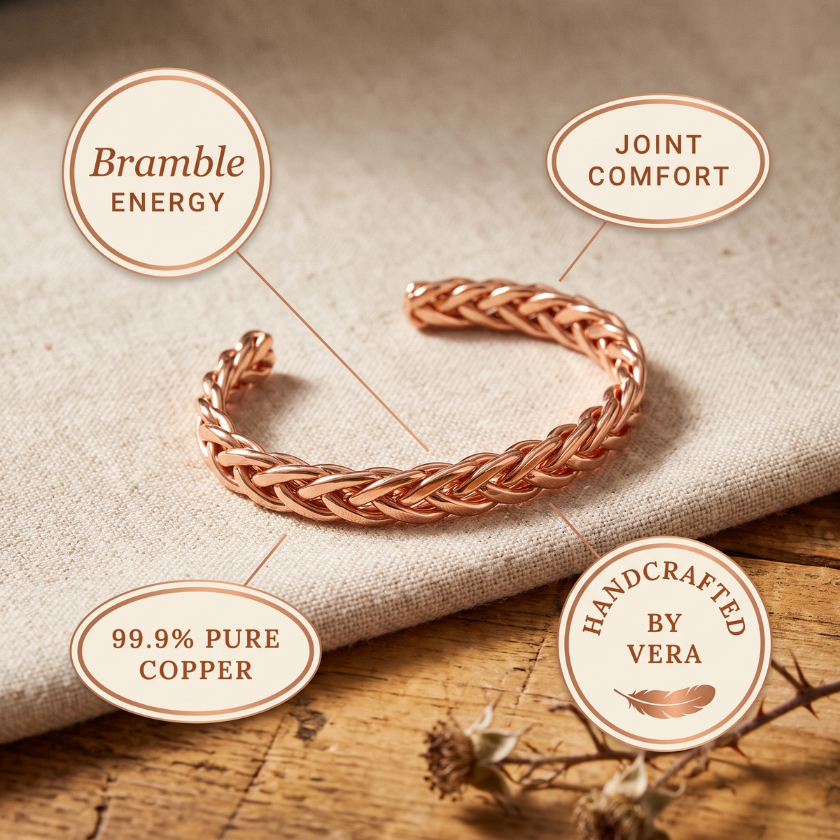 Ayurveda Heritage Bramble Copper Bracelet