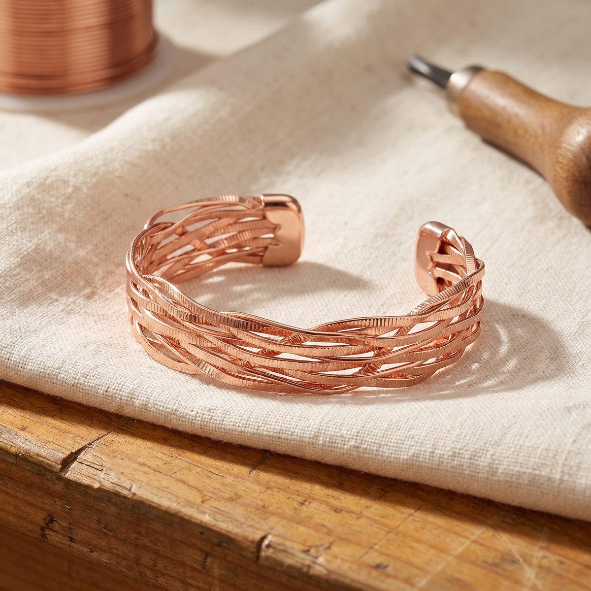 Ayurveda Heritage Wisp Copper Bracelet