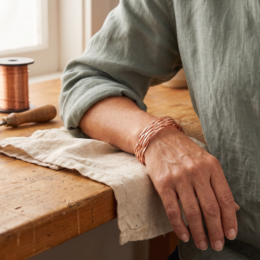 Ayurveda Heritage Wisp Copper Bracelet