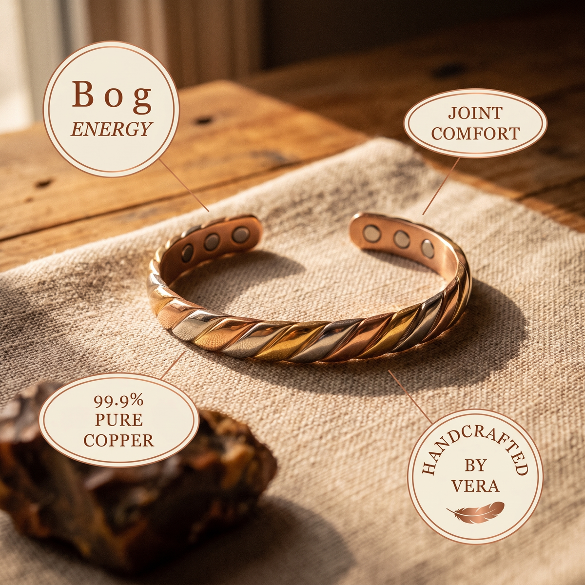 Ayurveda Heritage Bog Copper Bracelet
