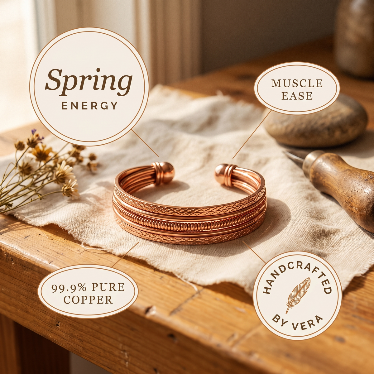 Ayurveda Heritage Bracken Copper Bracelet