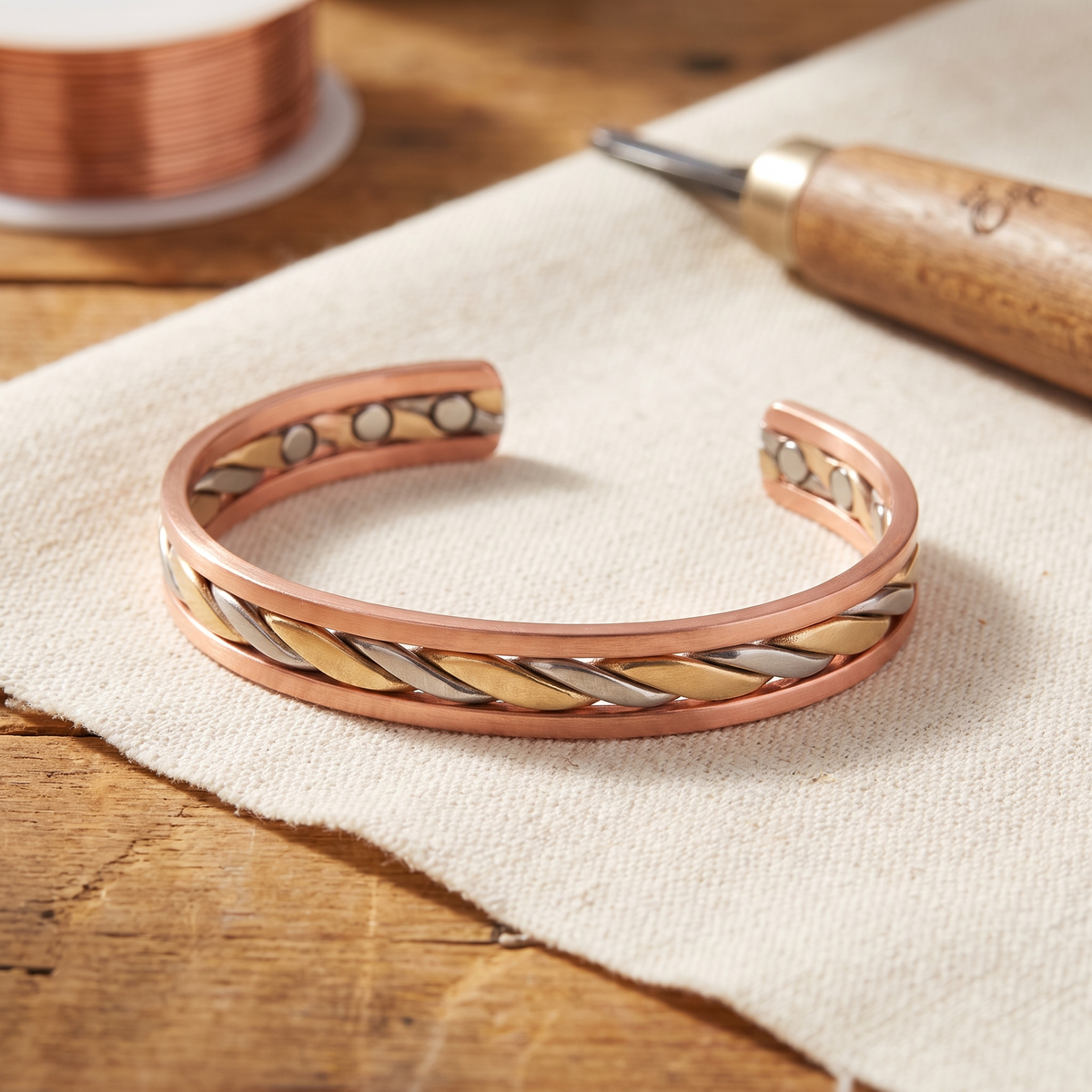 Ayurveda Heritage Bud Copper Bracelet