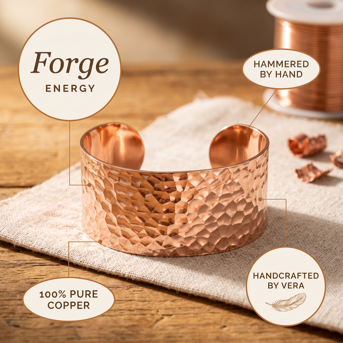 Ayurveda Heritage Forge Copper Bracelet