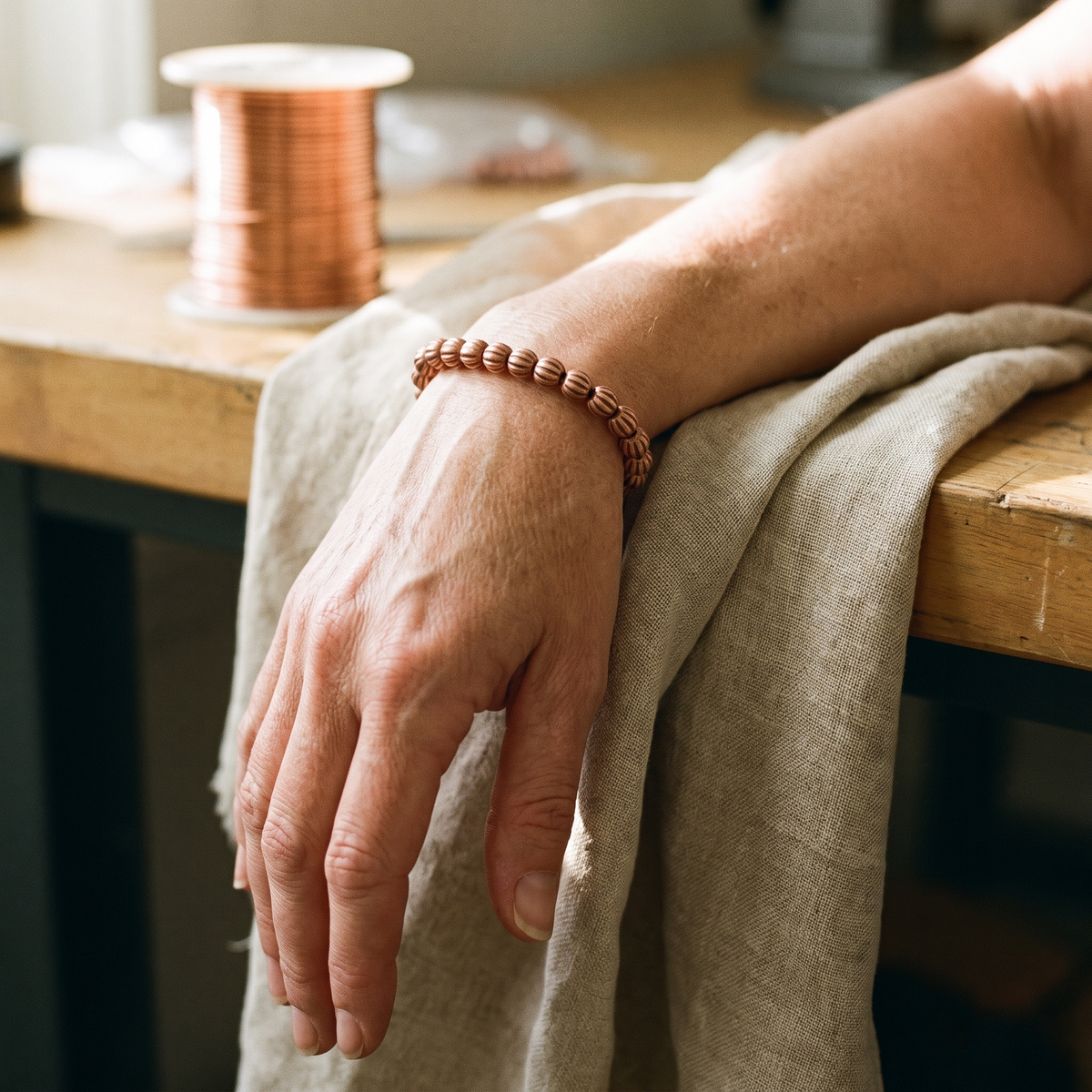 Ayurveda Heritage Bark Copper Bracelet