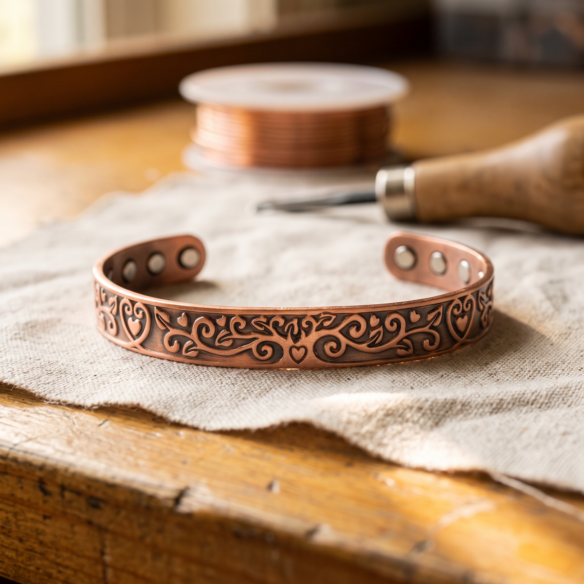 Ayurveda Heritage Tide Copper Bracelet