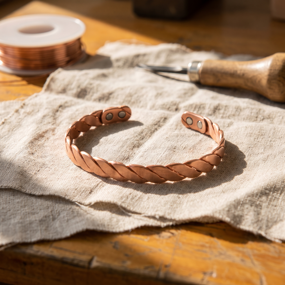Ayurveda Heritage Reed Copper Bracelet