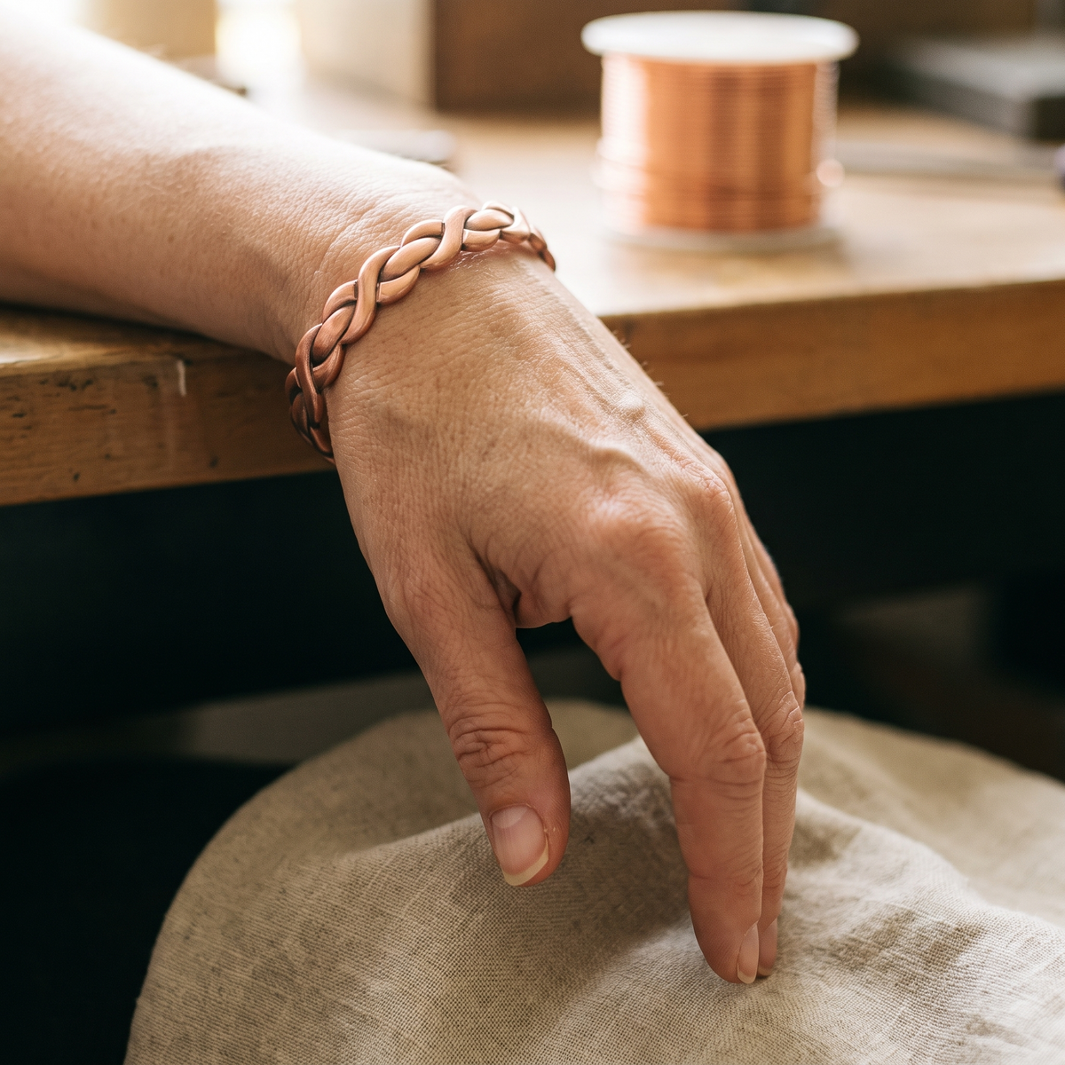 Ayurveda Heritage Loom Copper Bracelet