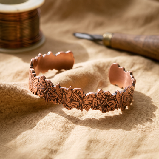 Ayurveda Heritage Sky Copper Bracelet