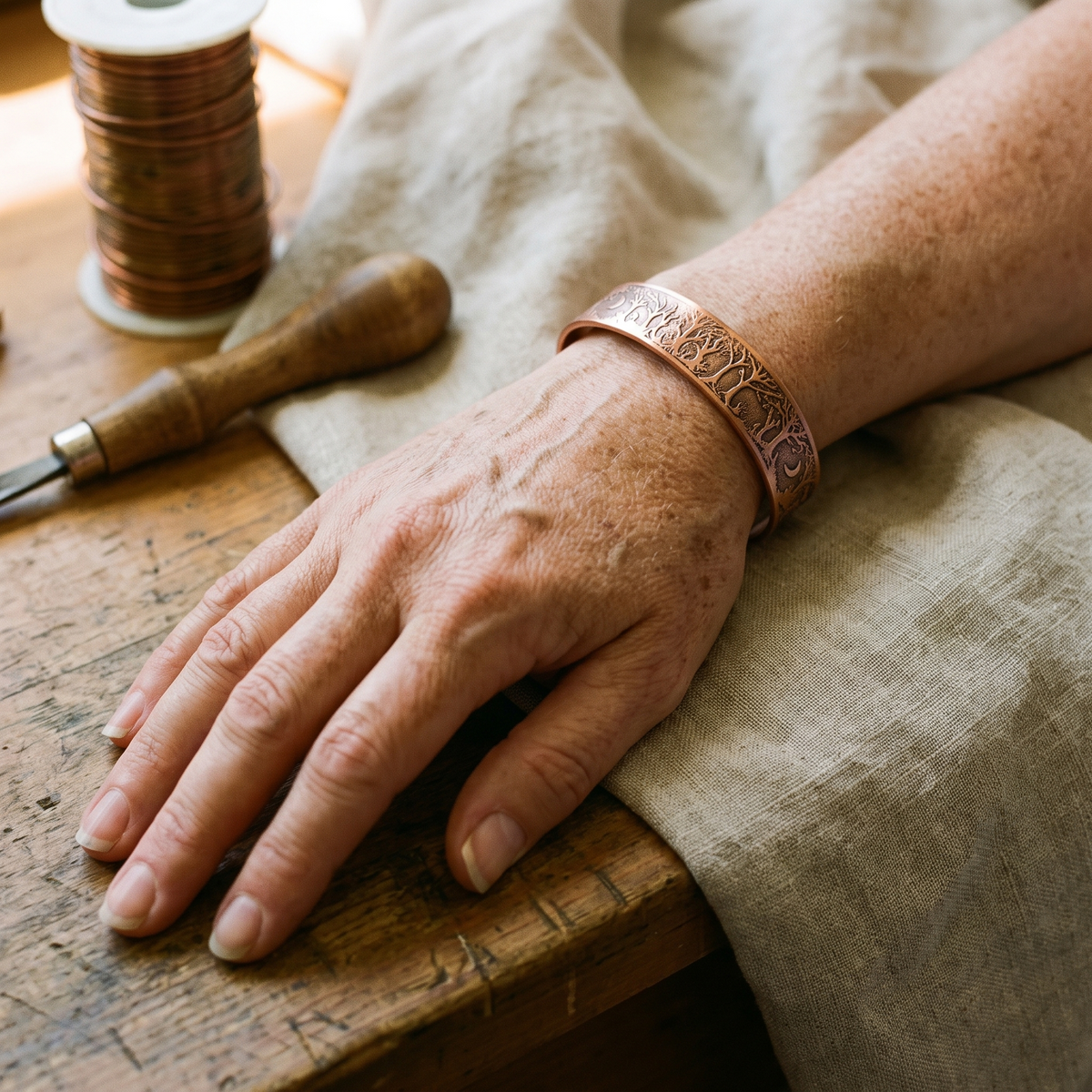 Ayurveda Heritage Grove Copper Bracelet
