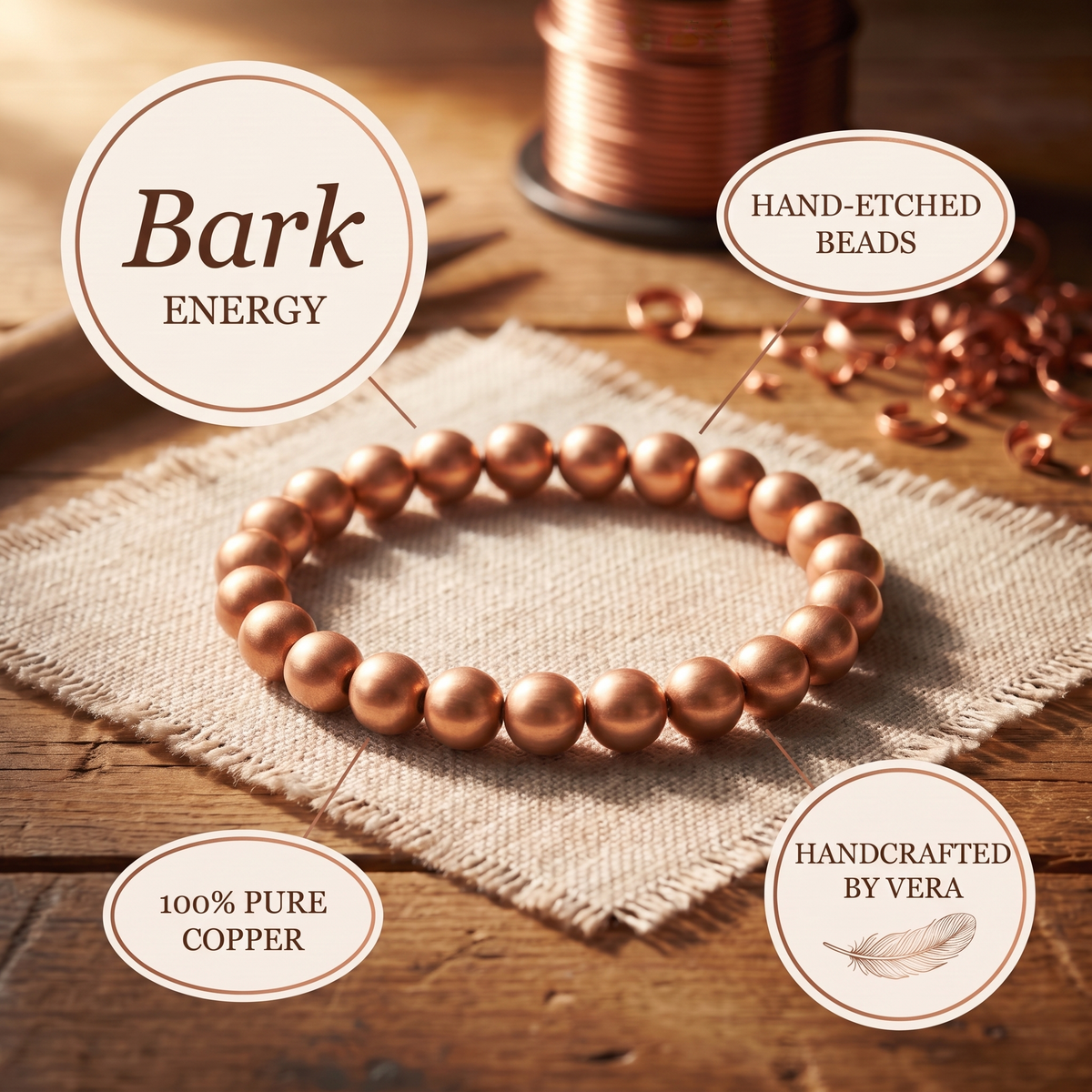 Ayurveda Heritage Bark Copper Bracelet